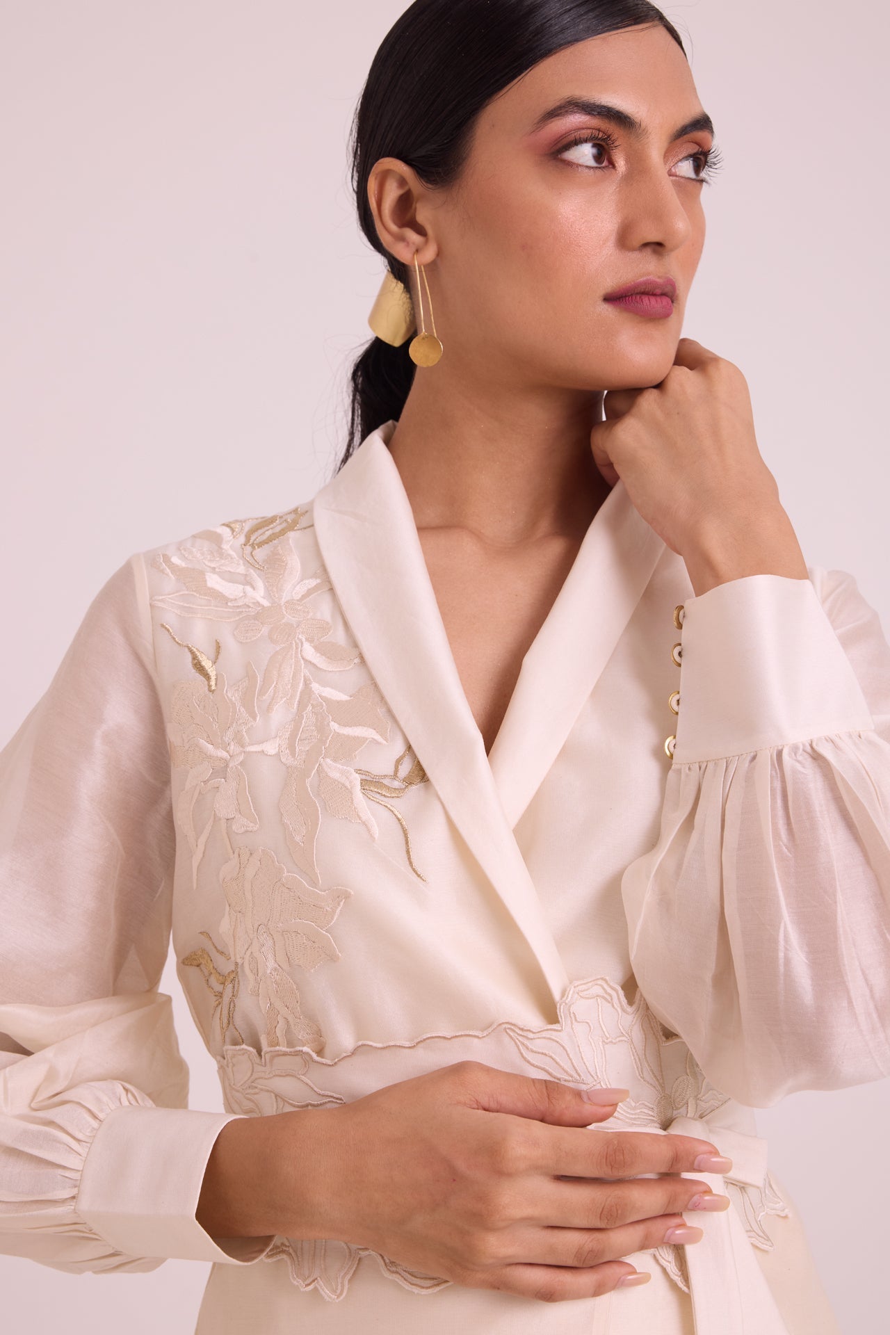 Murphy Broach Wrap Top & Duchess Skirt