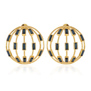 Disco Earrings - Dark Blue