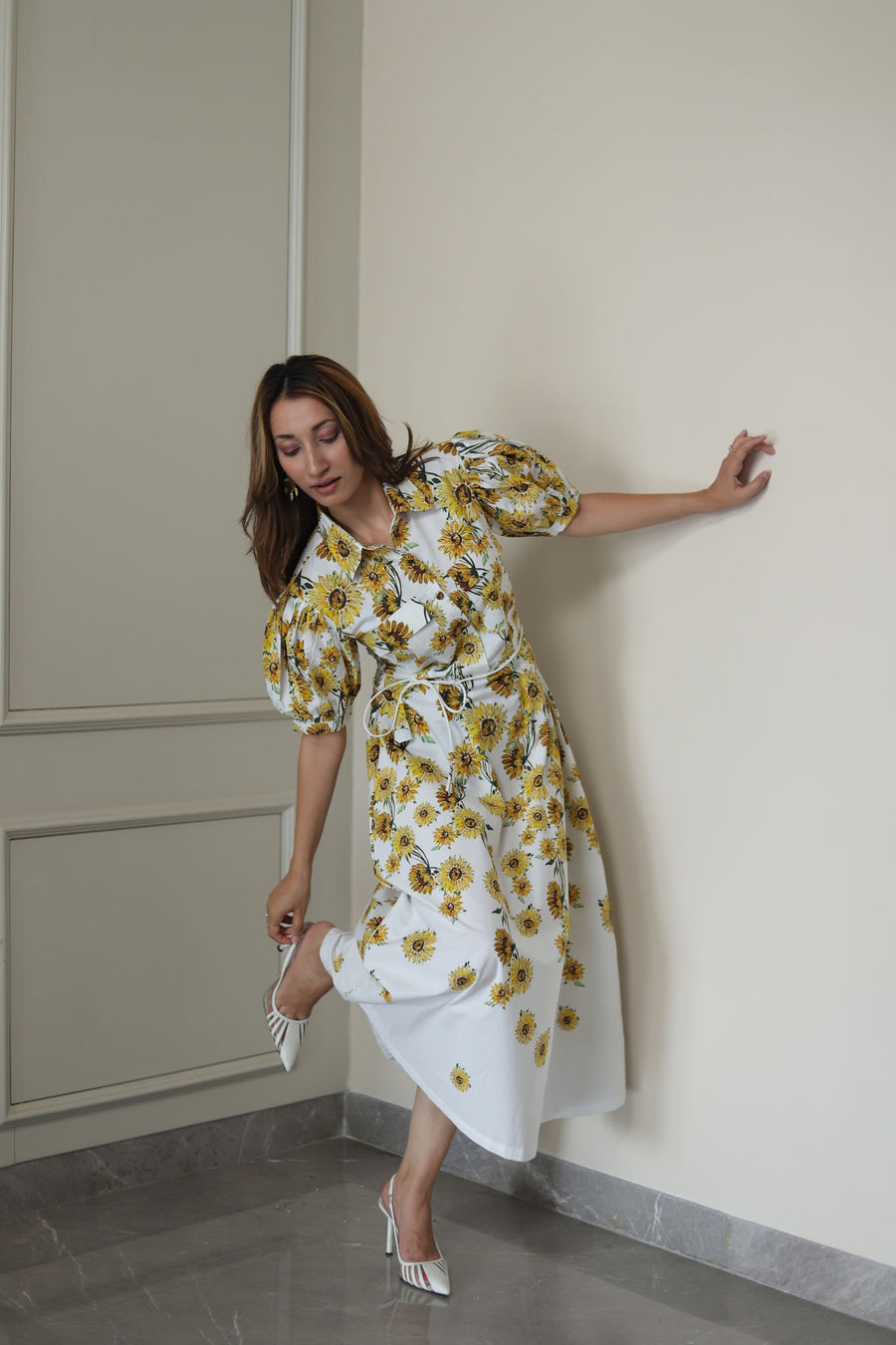 Sunflower Shirt Dress