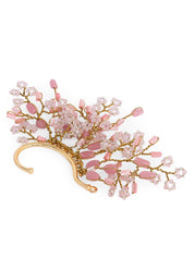 Baby Pink Handmade Gold plated Earcuff For Women