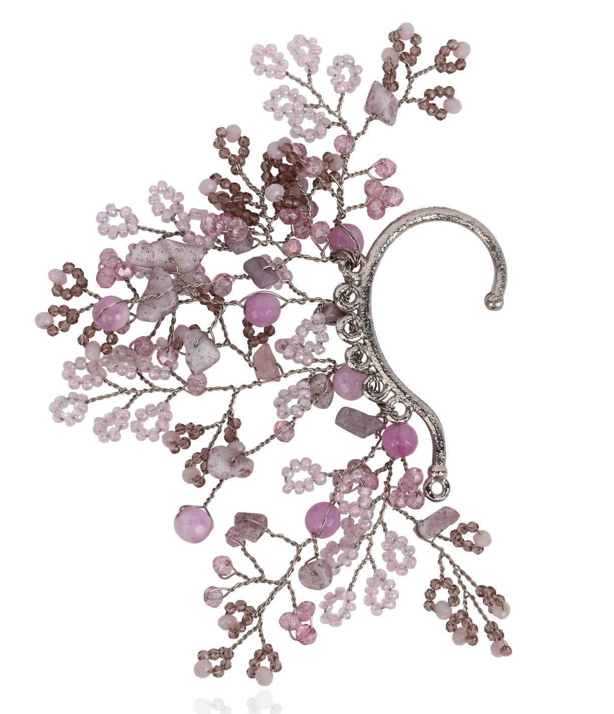 Gold Plated Pink Purple Earcuff For Women