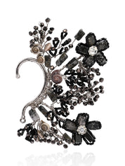 Balck Grey Stone Earcuff For Cocktail Party