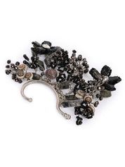 Balck Grey Stone Earcuff For Cocktail Party