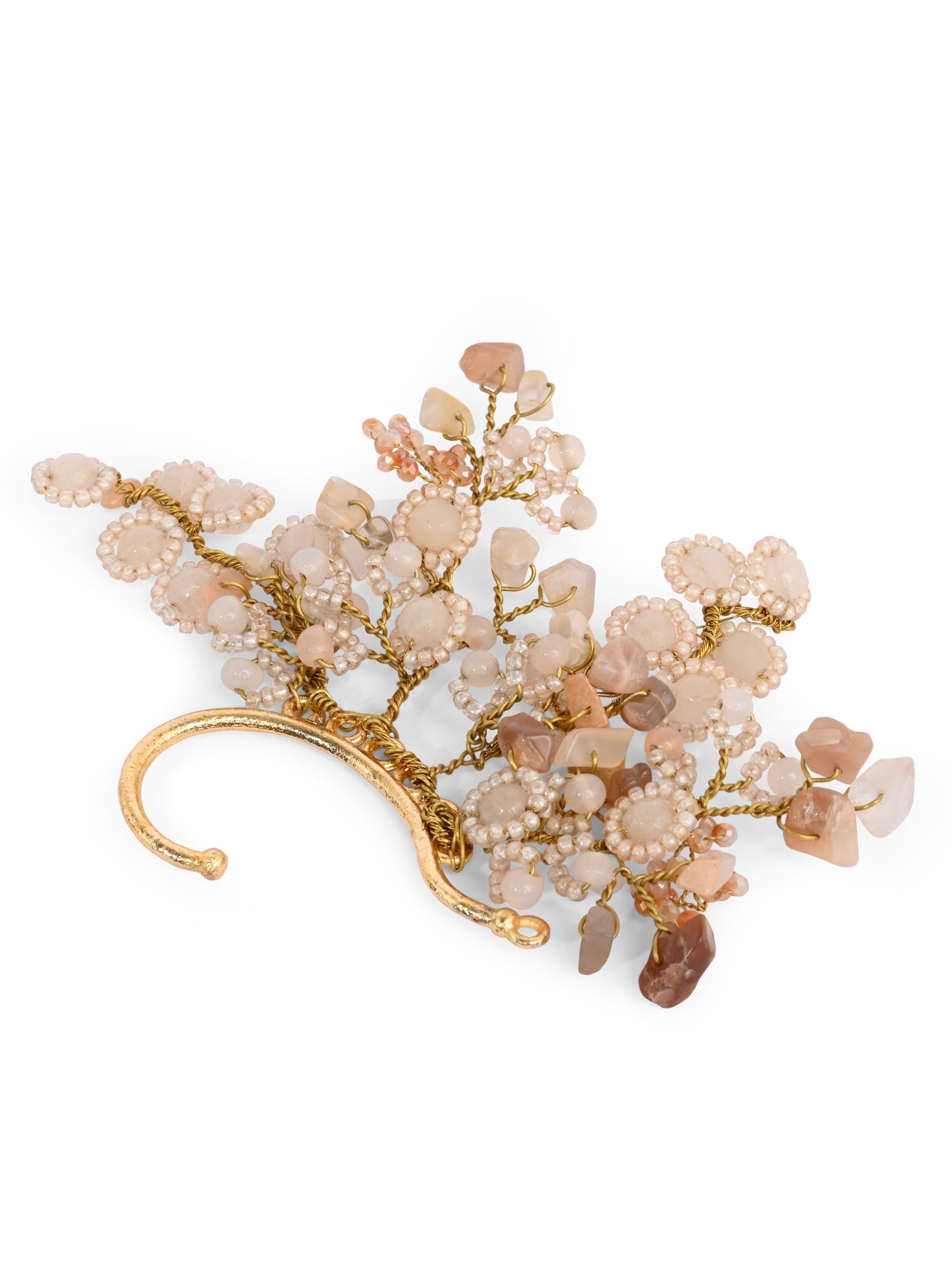 Gold Plated Beige Gold Earcuff For All Women