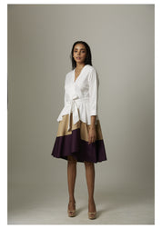 Asymmetric High Low Tie Dress