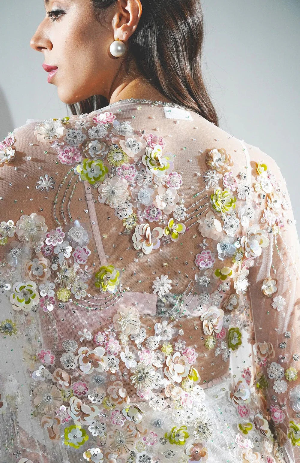 Eden 3d Floral Embroidery Flower Cape