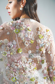 Eden 3d Floral Embroidery Flower Cape