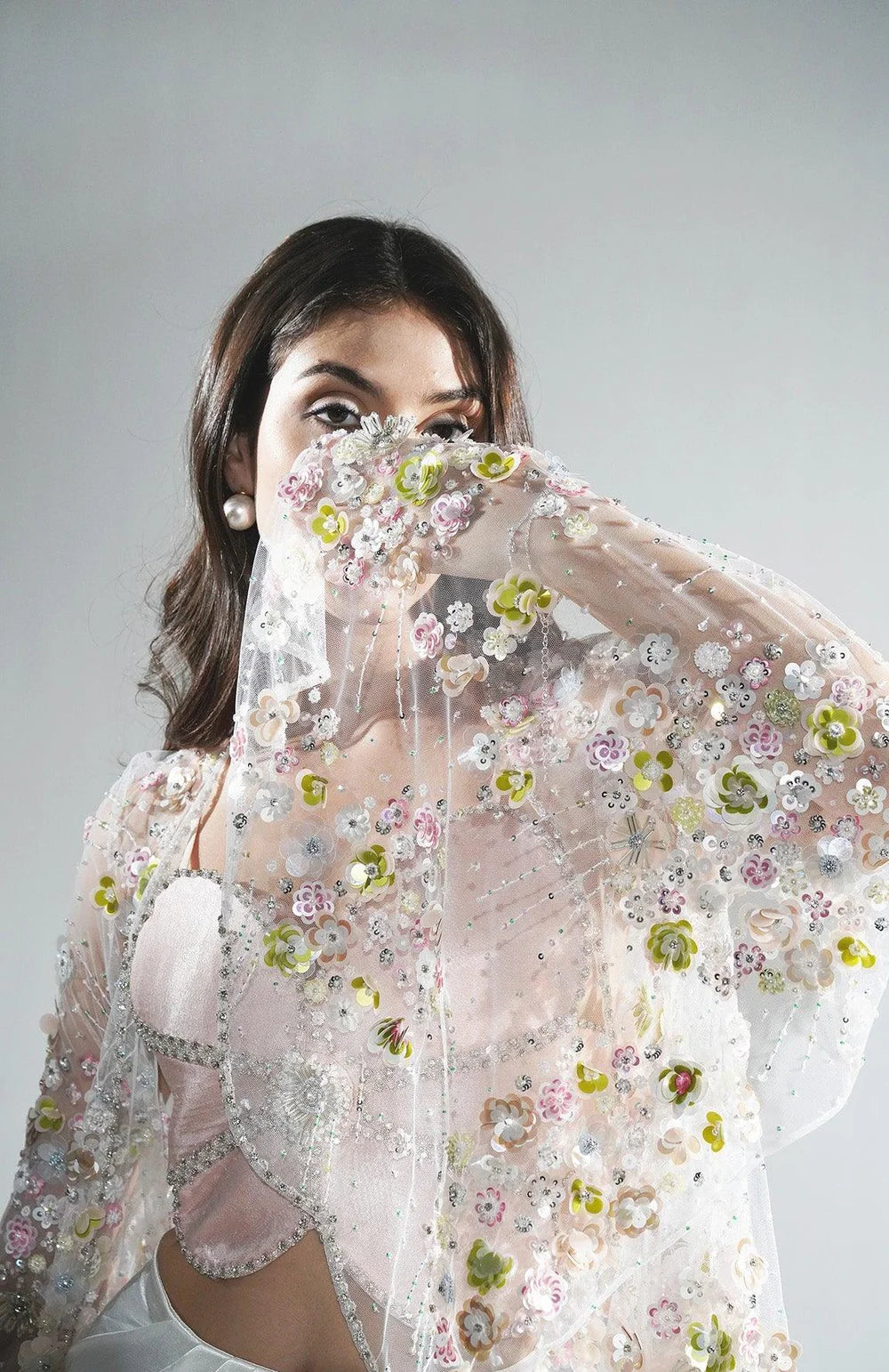 Eden 3d Floral Embroidery Flower Cape