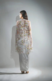 Eden 3d Floral Embroidery Flower Cape