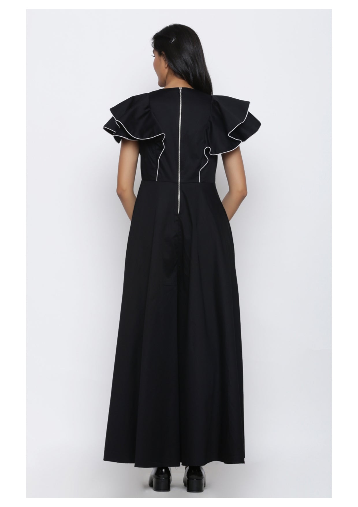 Circular Drama Flare Jumpsuit