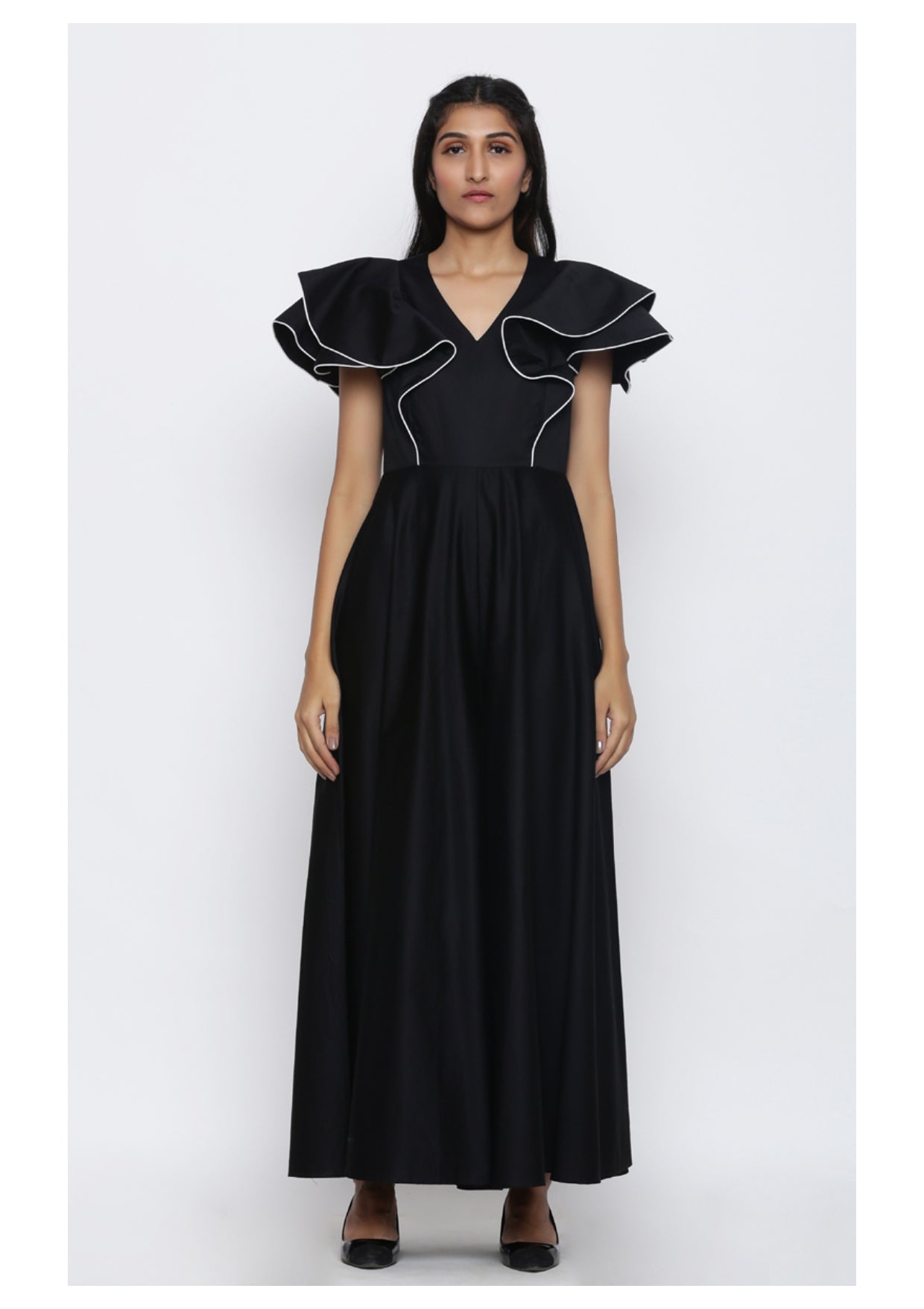 Circular Drama Flare Jumpsuit