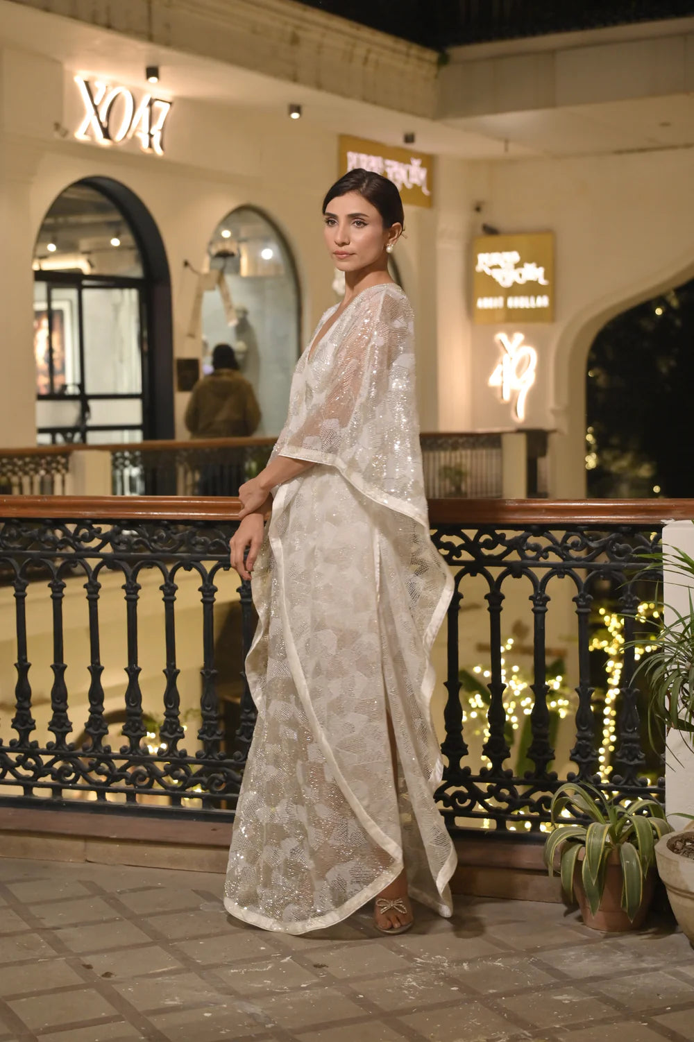 Elena Ivory Kaftan Gown