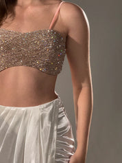 Elliana Rhinestone Rosegold Bralette