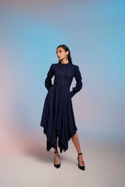 Phoebe Long Dress Navy Blue