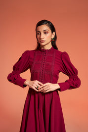 Phoebe Long Dress Cherry Pink