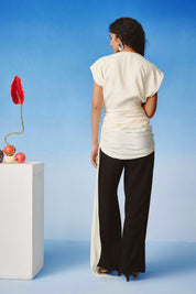 Echo Ivory Drape Top