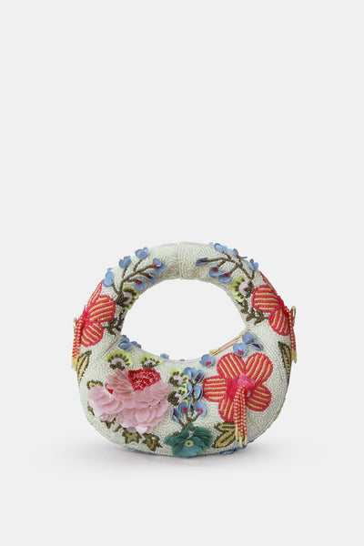 Eden Ivory Mini Embellished Bag