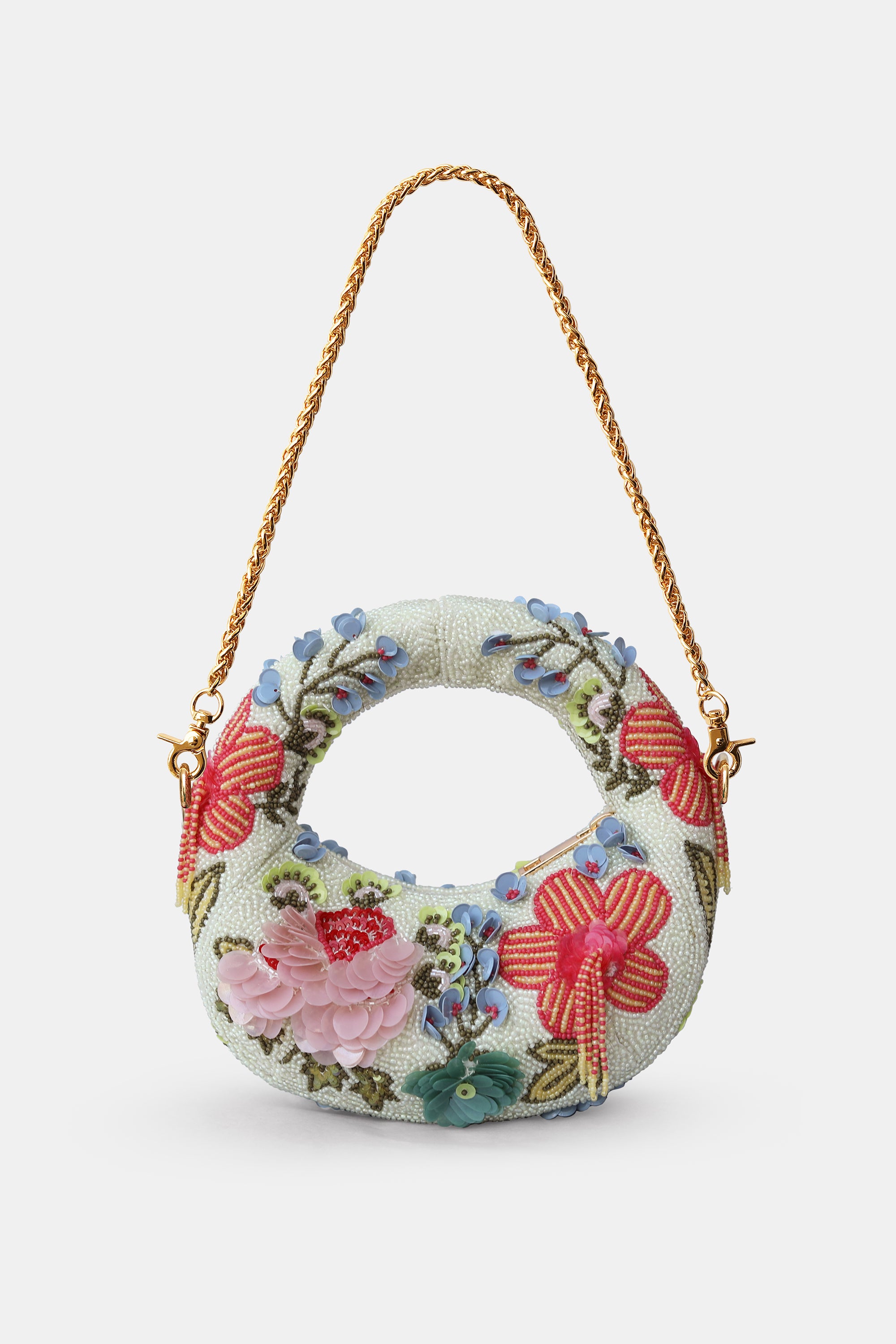Eden Ivory Mini Embellished Bag