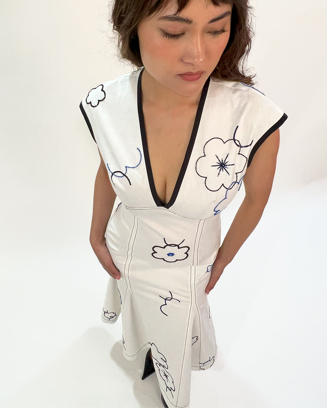 Peony Embellished Dress - Leh Studios