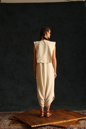 V Jumpsuit With A Panel Waistcoat