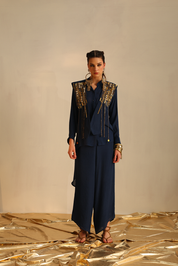 Waterfall Shirt Set With A Panel Waistcoat