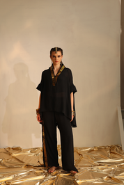 V Poncho Foil Twin Set