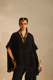 V Poncho Foil Twin Set