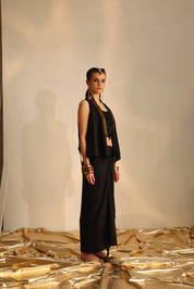 Cowl Foil Waistcoat Set