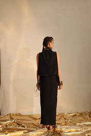 Cowl Foil Waistcoat Set