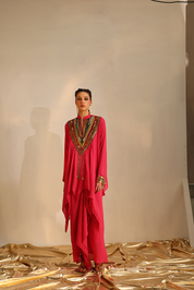 Multicoloured Yoke Gather Set