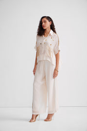 Flared Long Pocket Shirt Set