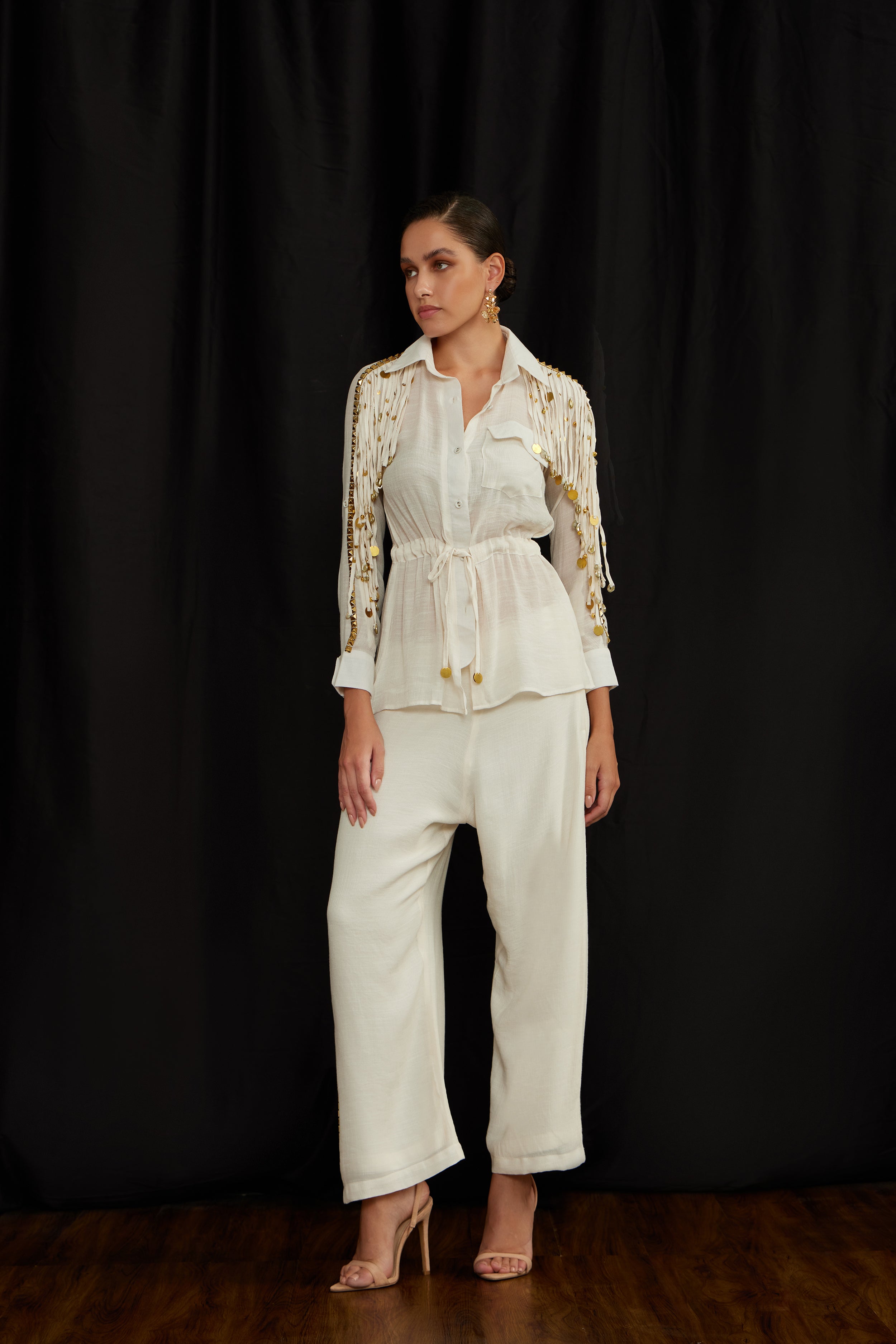 Drawstring Jhalar Shirt Set