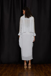 High Low Tying Shirt Set