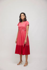 Contrast Blocking Dress