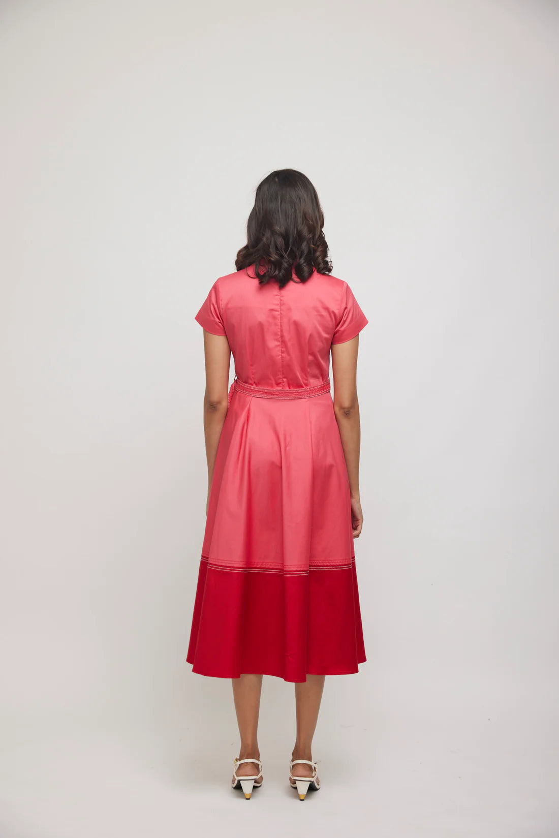 Contrast Blocking Dress
