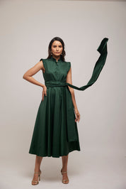 Pleated Sleeve Culotte Jumpsuit