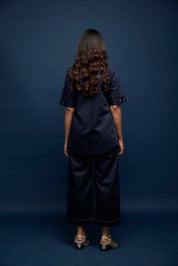 Side Open Tich Shirt With Katha Stitch Pants
