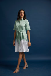 Diagonal Block Dress