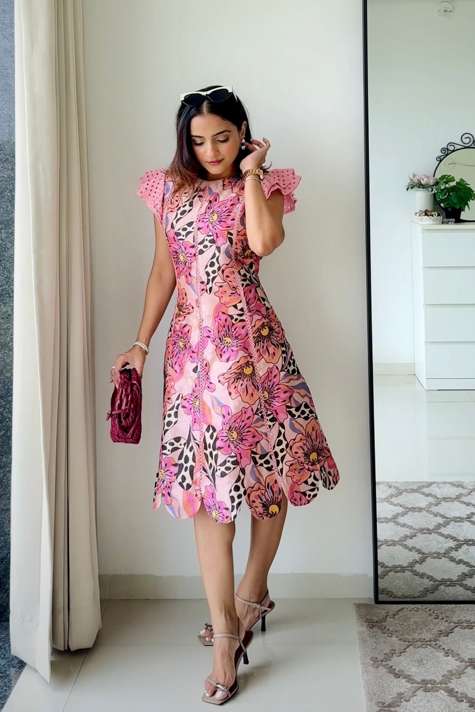 Orchid Scalloped Dress