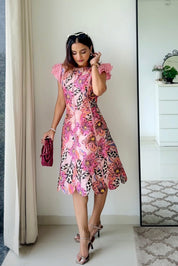 Orchid Scalloped Dress