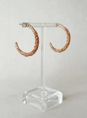 Half Moon Hoops Rose Gold