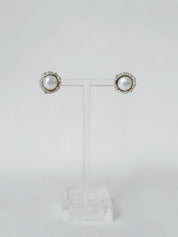 Pearl Cup Studs Silver