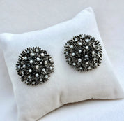 Springtime Sunshine Pearl Studs Black
