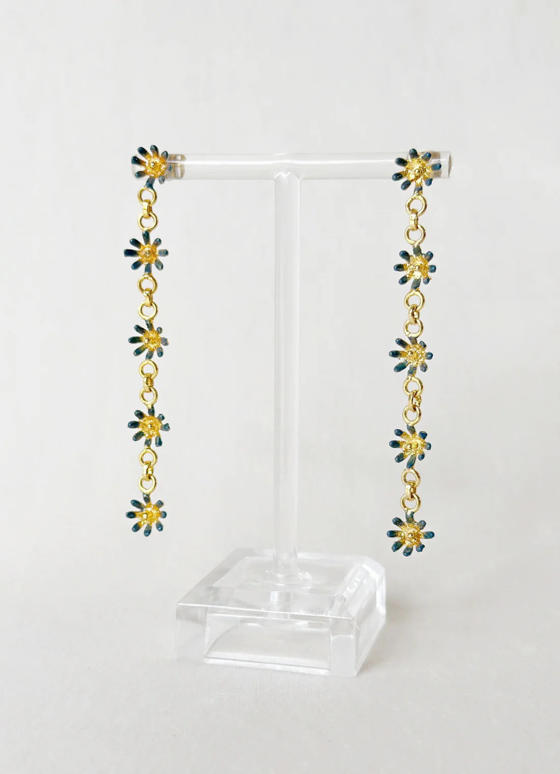 Floral String Dangler Earrings