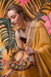 Flora Lune Luxe Beaded Bag