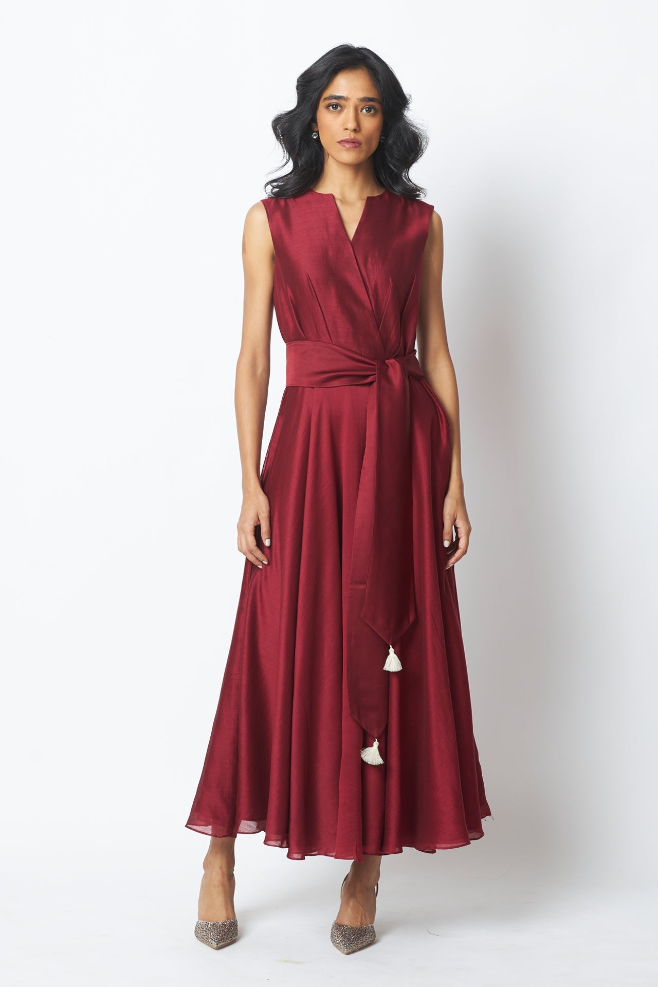 Huda The Venetian Long Dress with Belt