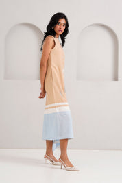 Latte Chase Midtown Midi Dress in Hand Embroidery