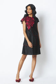 Monica Shoulder Bib Ladder Dress
