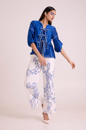 Mikel Blue Tides Top & Pant Set