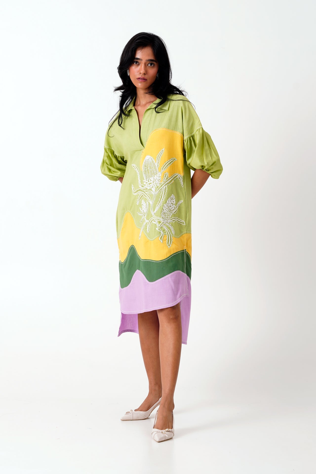 Multi Oaks Cornfield Midi Dress